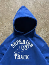 Load image into Gallery viewer, RUSSELL “SUPERIOR TRACK” ROYAL BLUE HOODIE - 1980s
