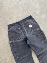 Load image into Gallery viewer, CARHARTT FADED BLACK DOUBLE KNEE PAINTERS PANTS - 1990S

