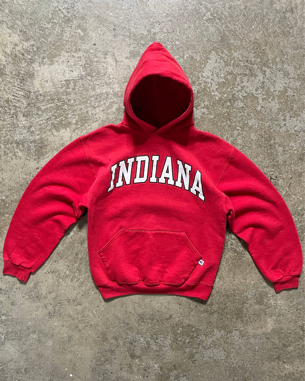 FADED RED “INDIANA” RUSSELL HOODIE - 1990S