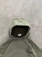 Load image into Gallery viewer, FADED OLIVE GREEN ‘USMC’ HOODIE - 1990S
