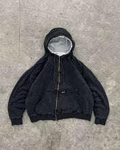 Load image into Gallery viewer, FADED BLACK THERMAL LINED DICKIES ZIP UP HOODIE - 1990S
