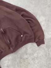 Load image into Gallery viewer, SUN FADED BROWN RUSSELL ZIP UP HOODIE - 1990S
