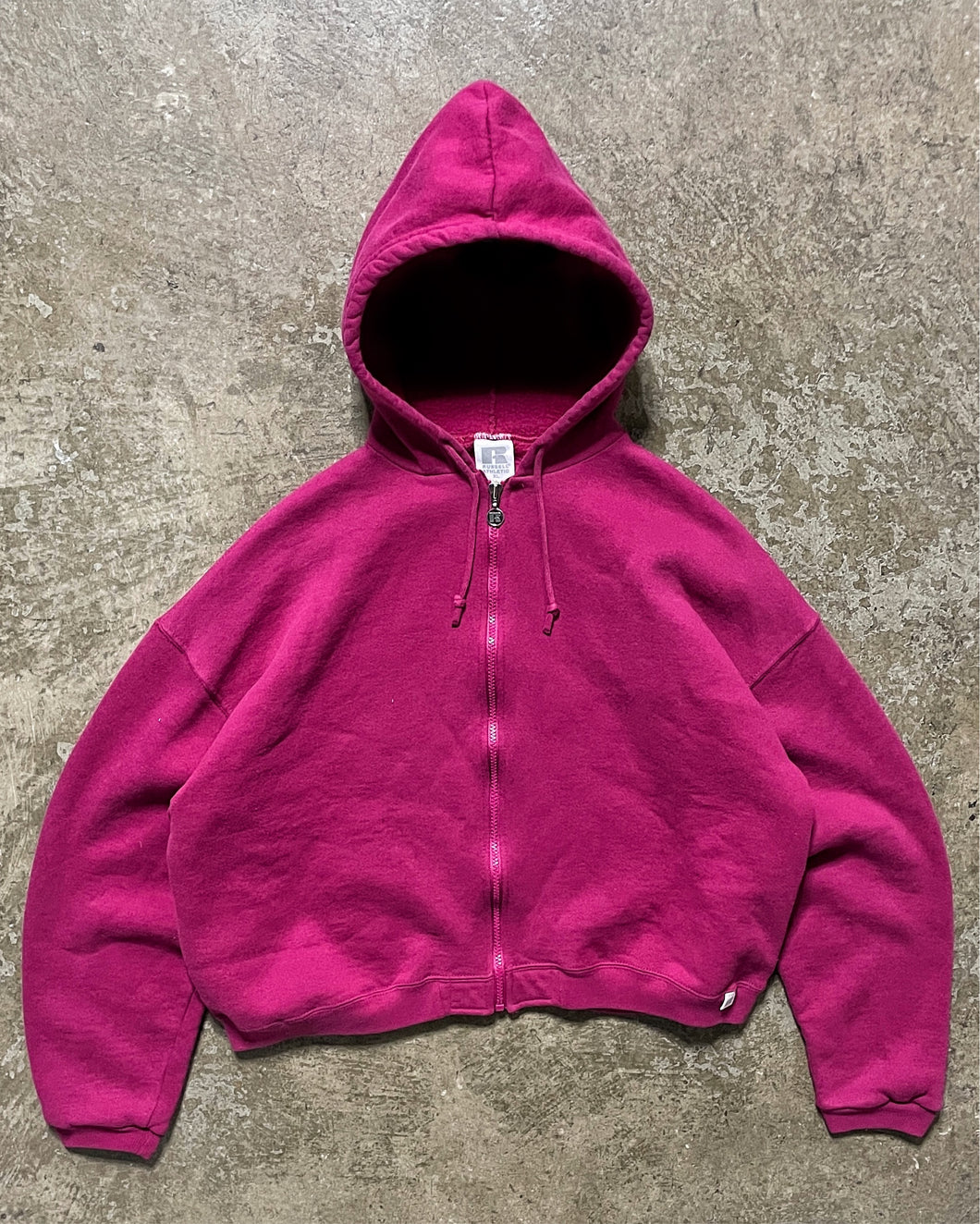 CROPPED RUSSELL ZIP UP HOODIE - 1990S