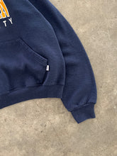 Load image into Gallery viewer, FADED NAVY BLUE “TRINITY WESTERN” RUSSELL HOODIE - 1990S
