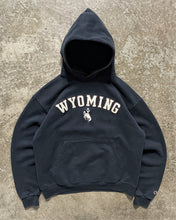 Load image into Gallery viewer, FADED BLACK “WYOMING” CHAMPION HOODIE
