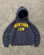 Load image into Gallery viewer, FADED NAVY BLUE “MONTANA LAW” HEAVYWEIGHT LEE HOODIE - 1990S
