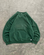 Load image into Gallery viewer, SUN FADED PINE GREEN RUSSELL SWEATSHIRT - 1990S
