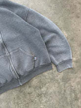 Load image into Gallery viewer, FADED SLATE GREY RUSSELL ZIP UP HOODIE - 1990S
