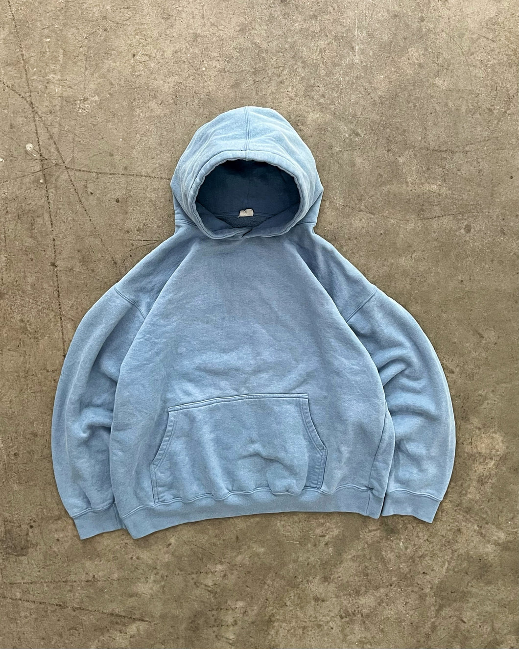 FADED SLATE BLUE HOODIE - 1990S