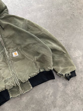Load image into Gallery viewer, SUN FADED OLIVE GREEN CARHARTT HOODED JACKET - 1990S
