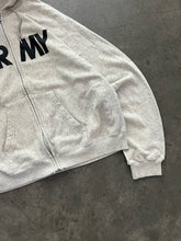 Load image into Gallery viewer, OATMEAL GREY ‘ARMY’ ZIP UP ZIP UP HOODIE - 1990S
