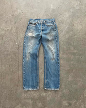 Load image into Gallery viewer, LEVI’S 501 DISTRESSED FADED BLUE JEANS - 1990S
