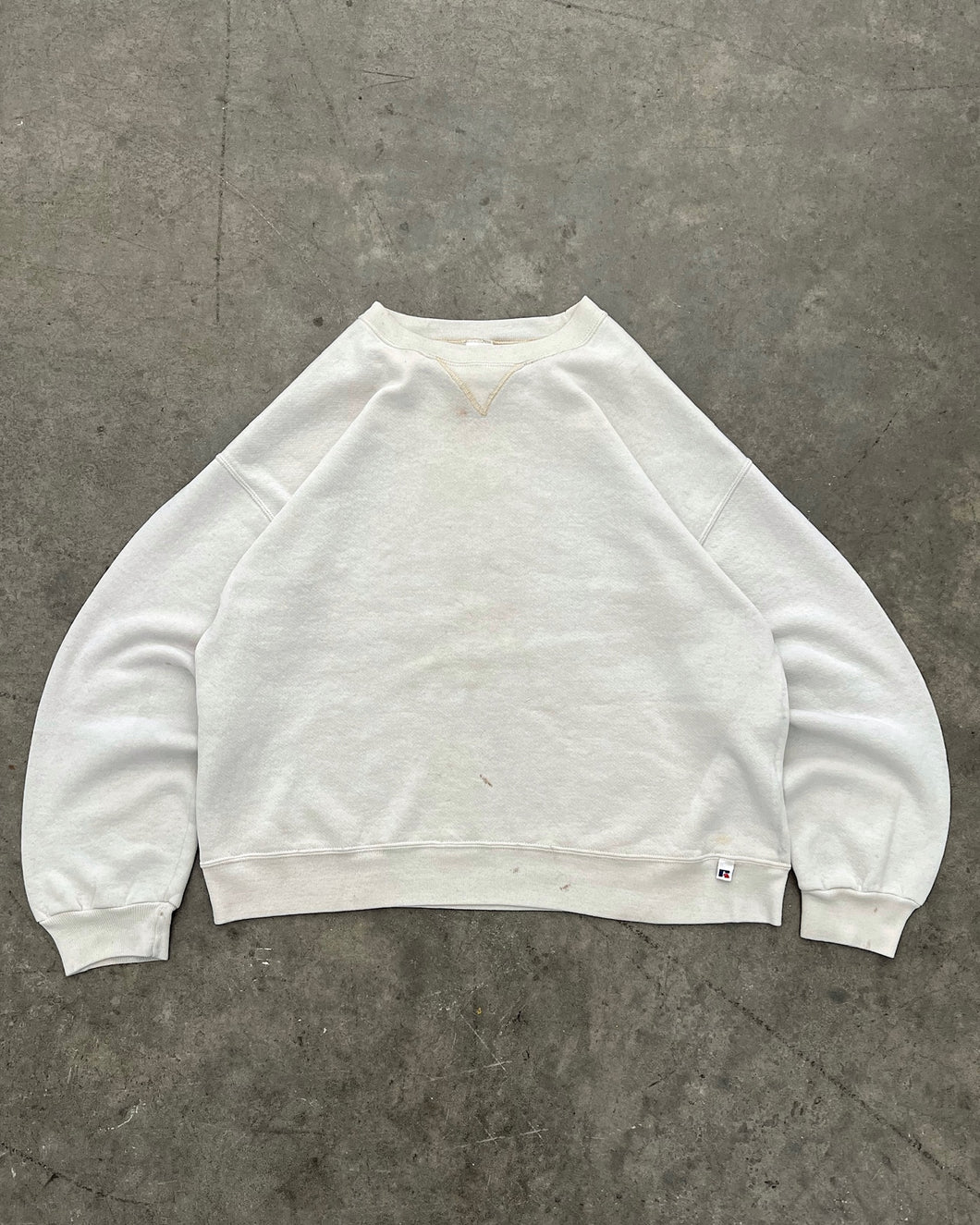 PALE BEIGE RUSSELL SWEATSHIRT - 1990S