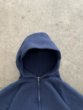 Load image into Gallery viewer, FADED NAVY BLUE RUSSELL ZIP UP  HOODIE - 1990S
