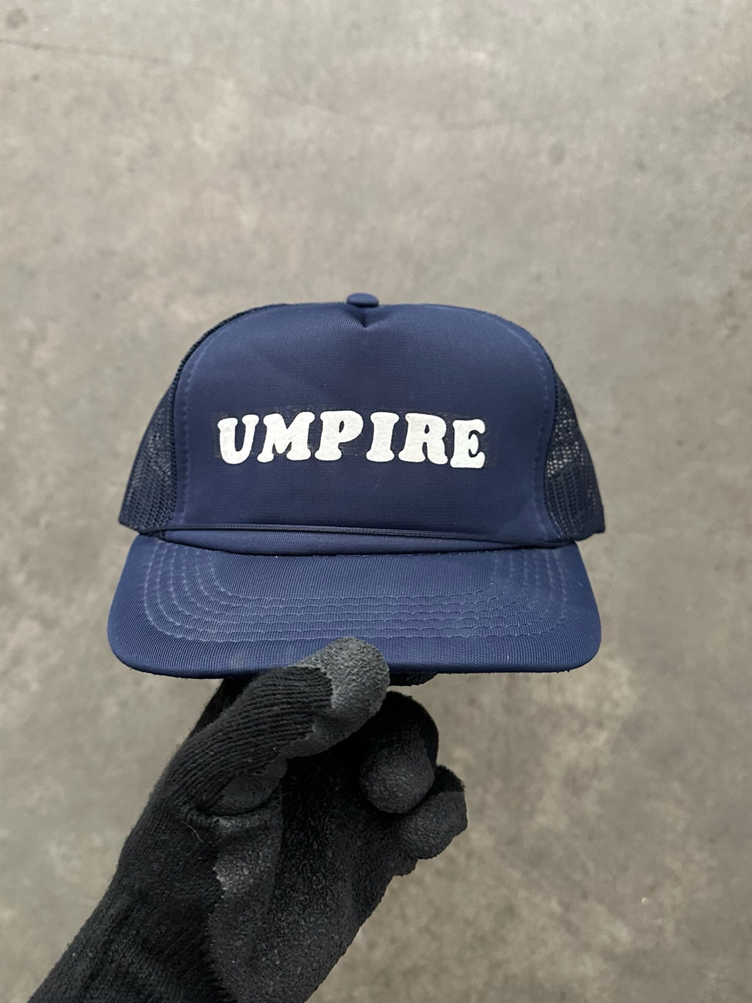 NAVY BLUE “UMPIRE” TRUCKER HAT - 1990S