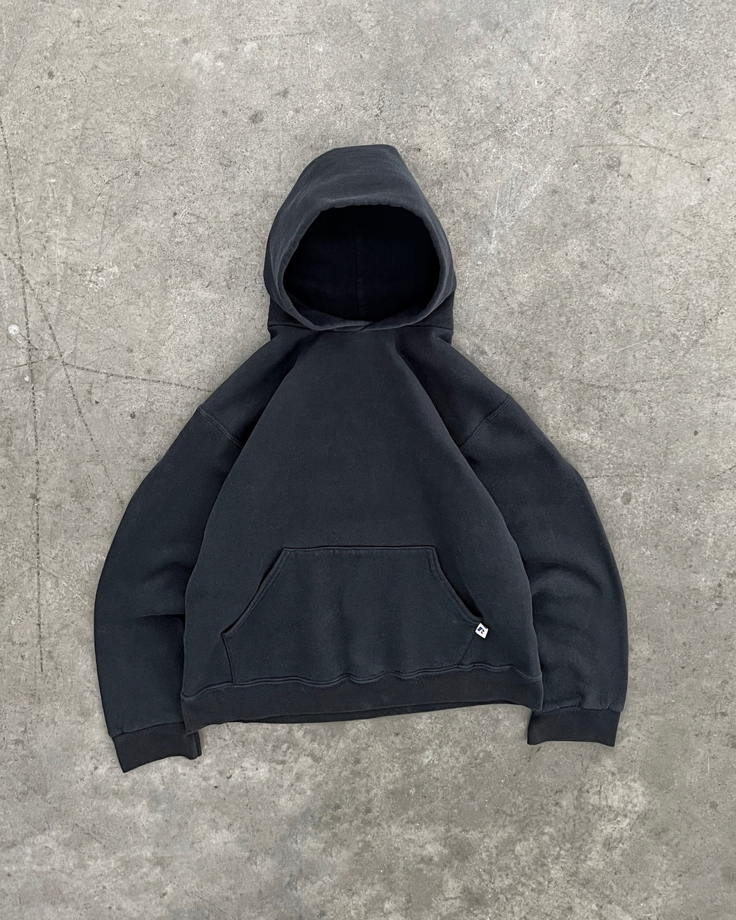 FADED BLACK ‘UNITY’ RUSSELL HOODIE - 1990S