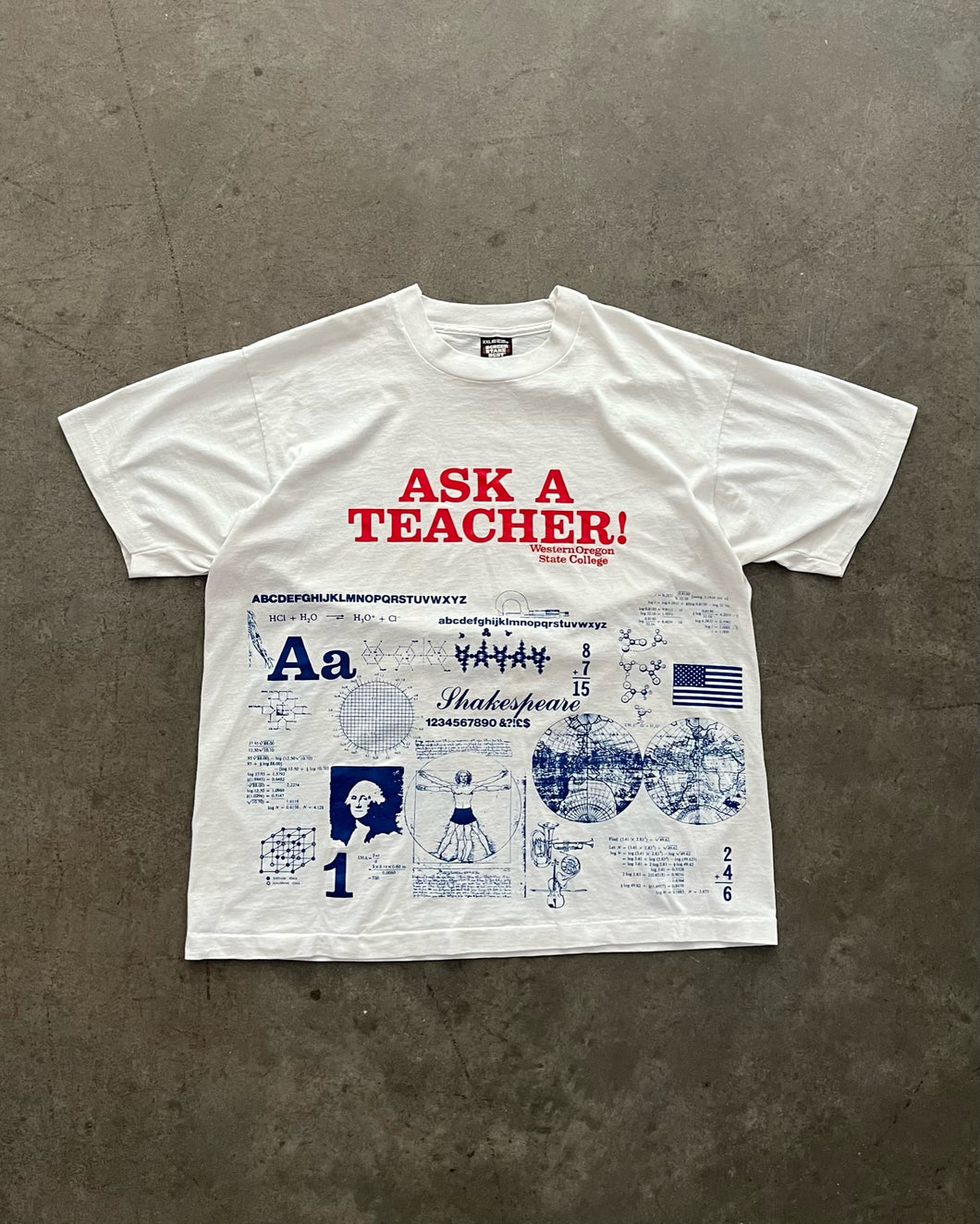 SINGLE STITCHED “ASK A TEACHER!” TEE - 1990S