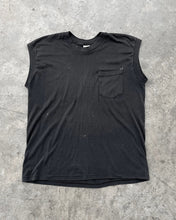 Load image into Gallery viewer, FADED BLACK SLEEVE-LESS POCKET TEE - 1990S
