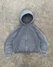 Load image into Gallery viewer, FADED SLATE GREY RUSSELL ZIP UP HOODIE - 1990S

