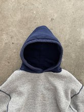 Load image into Gallery viewer, FADED NAVY BLUE DOUBLE LAYERED RUSSELL HOODIE - 1980S
