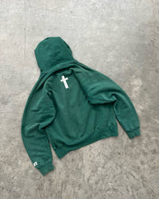 Load image into Gallery viewer, FADED PINE GREEN “CENTRAL RAMS WRESTLING” HEAVYWEIGHT RUSSELL HOODIE - 1990S
