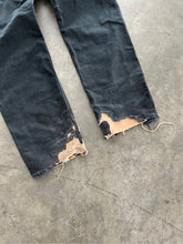 Load image into Gallery viewer, CARHARTT REPAIRED &amp; FADED BLACK SINGLE KNEE PANTS - 1990S
