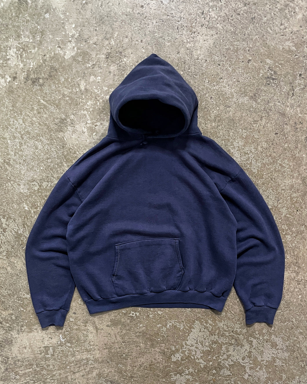 FADED NAVY BLUE HOODIE - 1980S