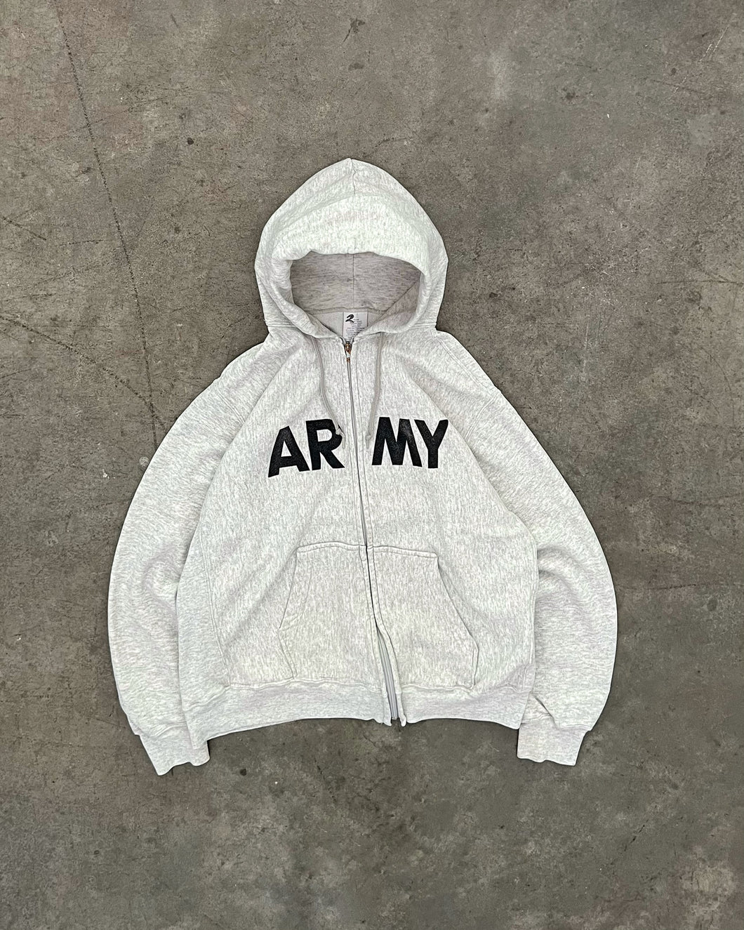 ASH GREY “ARMY” ZIP UP HOODIE - 1990S