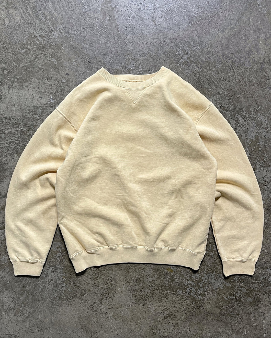 PALE YELLOW GAP SWEATSHIRT - 1990S