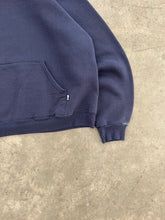 Load image into Gallery viewer, PAINT &amp; FADED NAVY BLUE RUSSELL HOODIE - 1980S

