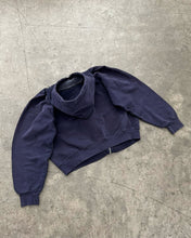 Load image into Gallery viewer, FADED NAVY BLUE “NEW YORK” ZIP UP HOODIE - 1990S
