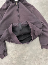 Load image into Gallery viewer, SUN FADED BLACK CARHARTT THERMAL LINED ZIP UP HOODIE - 1990S
