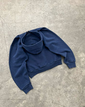 Load image into Gallery viewer, FADED NAVY BLUE “NY” RUSSELL ZIP UP HOODIE - 1990S
