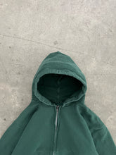 Load image into Gallery viewer, FADED GREEN HEAVYWEIGHT ZIP UP HOODIE - 1990S
