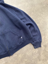 Load image into Gallery viewer, SUN FADED NAVY BLUE RUSSELL ZIP UP HOODIE - 1990S
