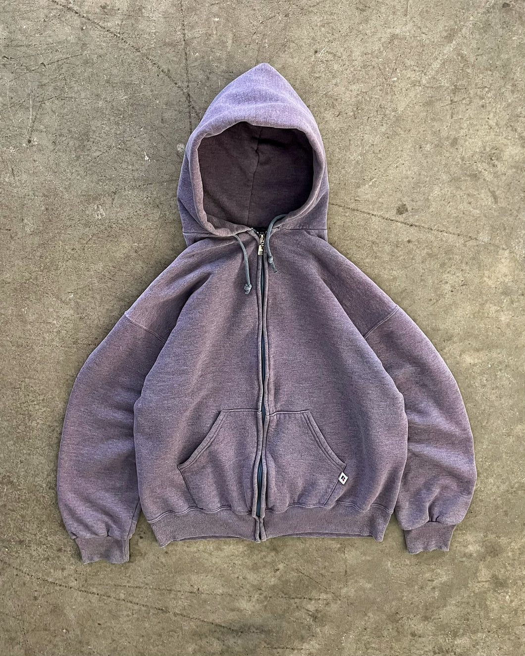 FADED LAVENDER RUSSELL ZIP UP HOODIE - 1990S