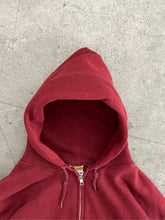 Load image into Gallery viewer, WINE RED ZIP UP HOODIE - 1980S
