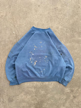 Load image into Gallery viewer, FADED BLUE PAINTERS SUN FADED NAVY BLUE RUSSELL QUARTER ZIP SWEATSHIRT - 1990S
