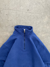 Load image into Gallery viewer, FADED DEEP BLUE RUSSELL QUARTER ZIP SWEATSHIRT - 1990S
