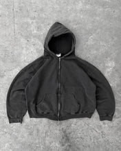 Load image into Gallery viewer, FADED BLACK HEAVYWEIGHT ZIP UP HOODIE - 1990S
