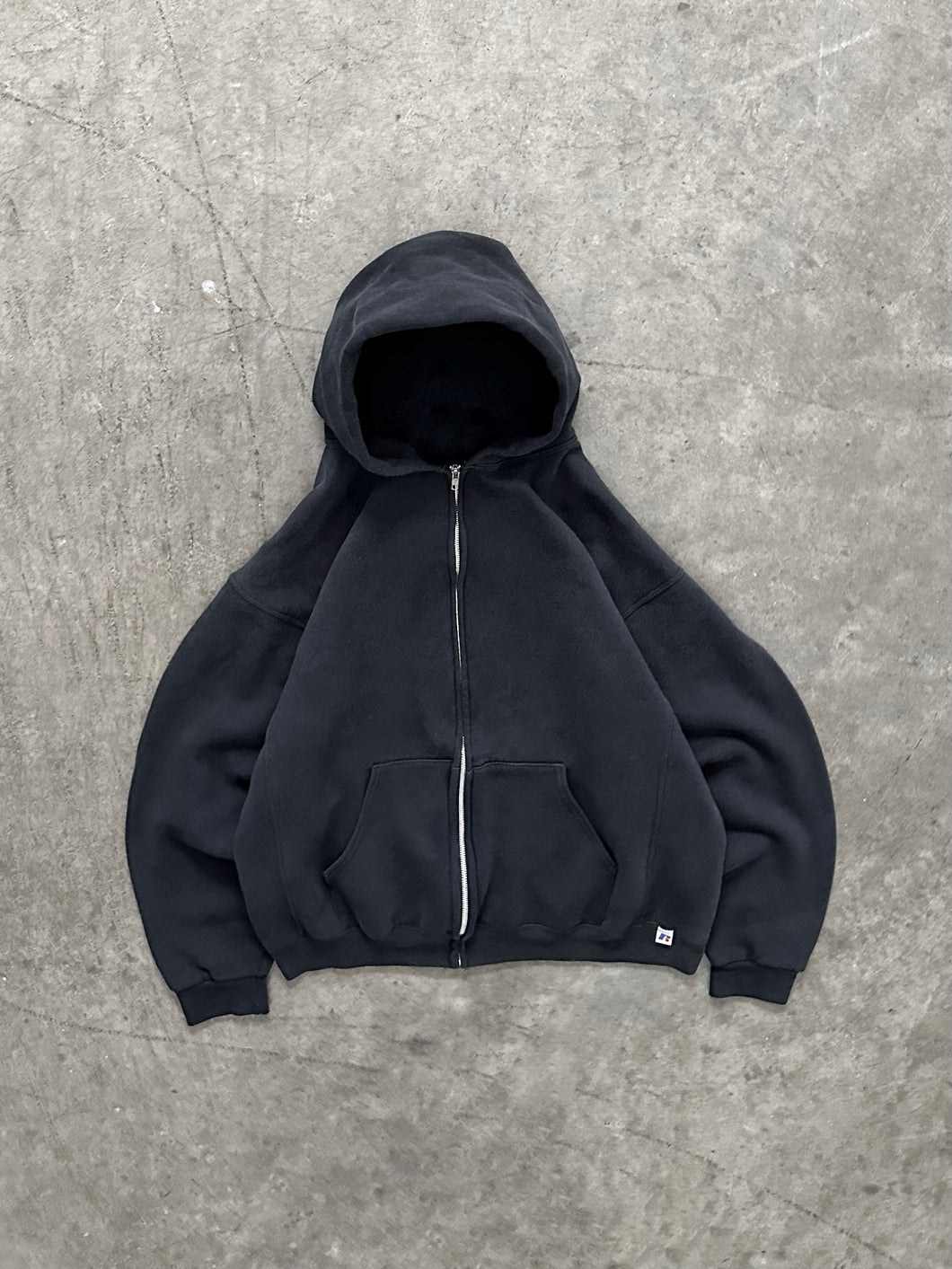 FADED BLACK RUSSELL HOODIE