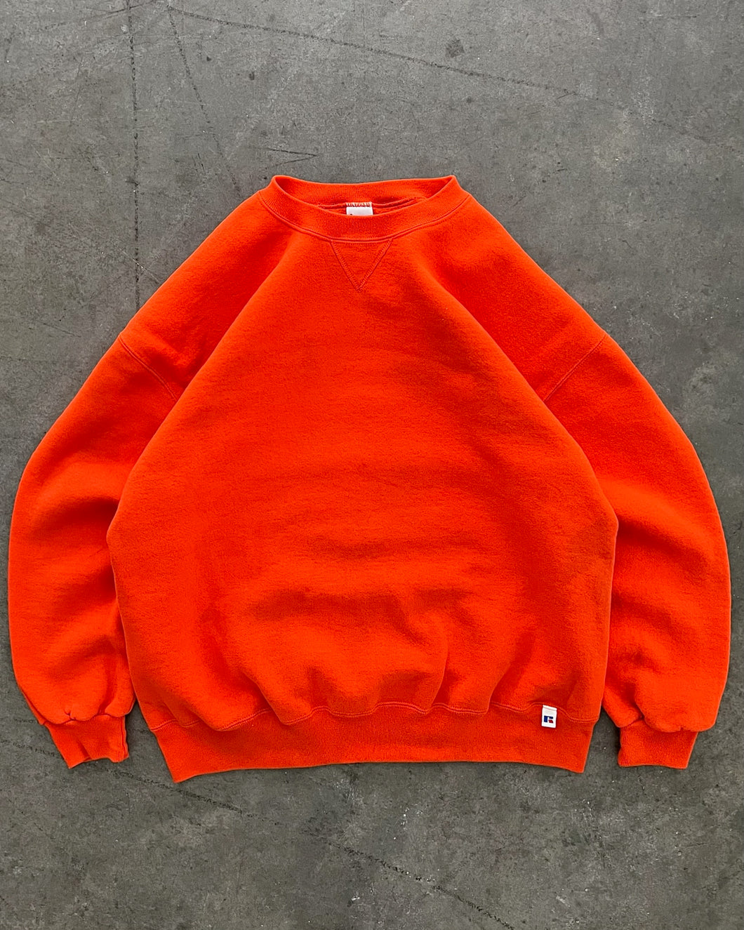 FADED ORANGE RUSSELL SWEATSHIRT - 1990S