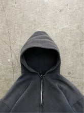 Load image into Gallery viewer, SUN FADED BLACK RUSSELL ZIP UP HOODIE - 1990S

