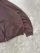 Load image into Gallery viewer, FADED BROWN ZIP UP HOODIE
