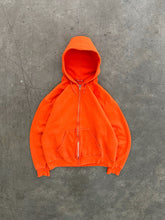 Load image into Gallery viewer, FADED ORANGE ZIP UP HOODIE - 1990S
