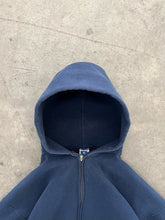 Load image into Gallery viewer, FADED NAVY BLUE RUSSELL ZIP UP HOODIE - 1990S
