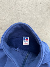 Load image into Gallery viewer, FADED DEEP BLUE RUSSELL QUARTER ZIP SWEATSHIRT - 1990S
