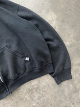 Load image into Gallery viewer, FADED BLACK RUSSELL ZIP UP HOODIE - 1990S
