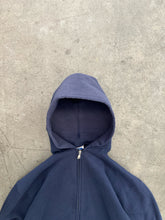 Load image into Gallery viewer, SUN FADED NAVY BLUE RUSSELL ZIP UP HOODIE - 1990S
