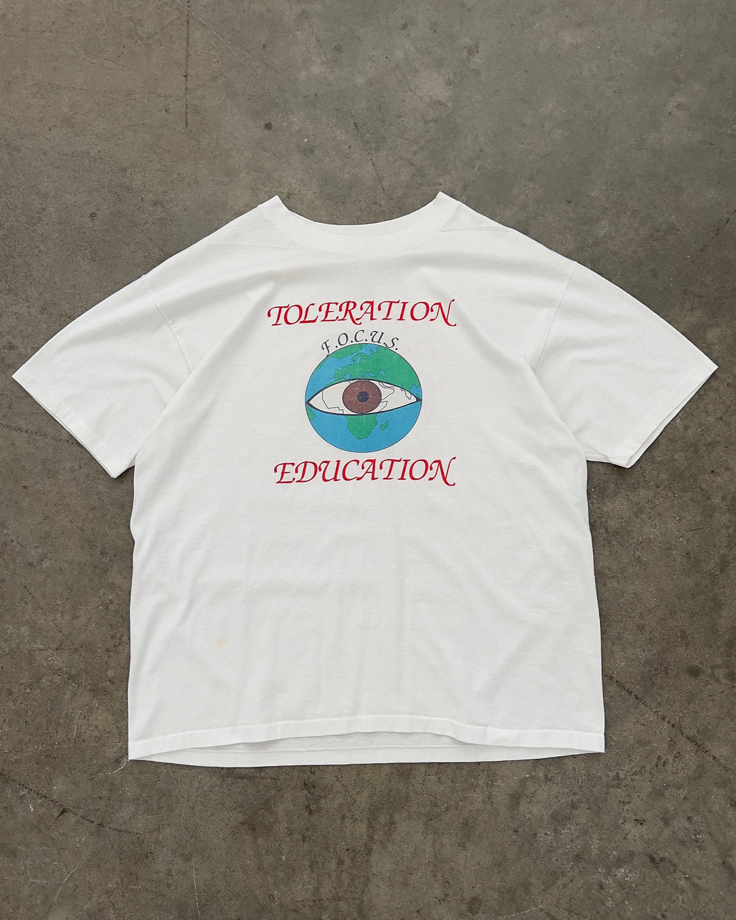 SINGLE STITCHED “TOLERATION EDUCATION” TEE - 1990S